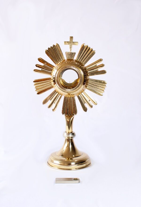 Custodia En Bronce Niquelado Baño En Oro 24cm